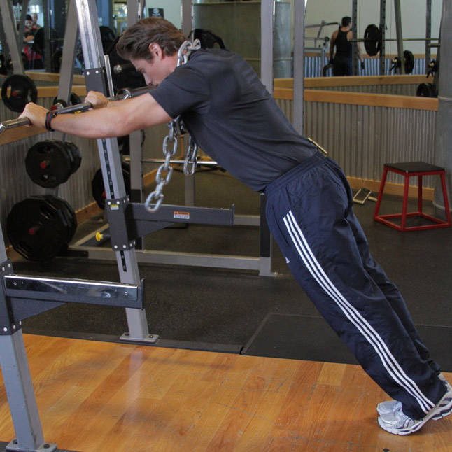 Smith machine bodyweight triceps extension