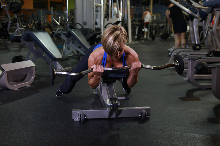 Lying High Bench Barbell Curl Exercise Guide and Video