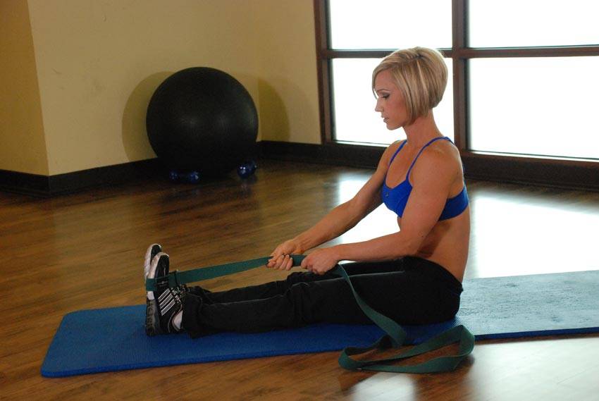 Seated Hamstring And Calf Stretch Exercise Guide And Video