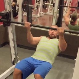 Smith machine bodyweight ladder curl