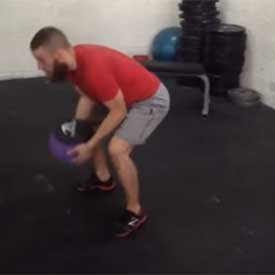 Medicine ball over-the-shoulder