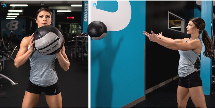 Medicine ball outlet soccer throw