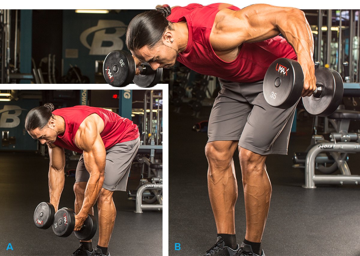 Standing Bent-Over With Dumbbells