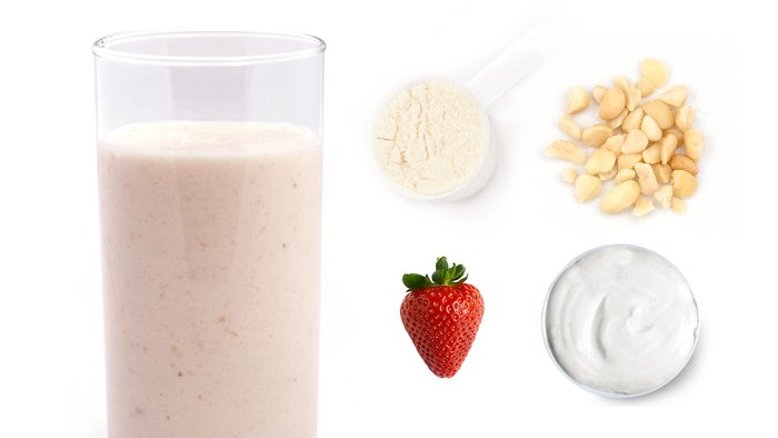 strawberry nut protein shake