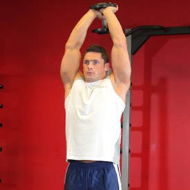 one armed overhead dumbbell triceps extension