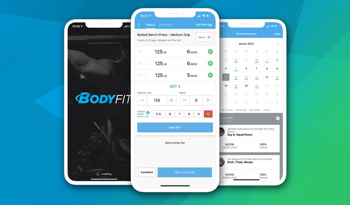 BodyFits workout tracker. 