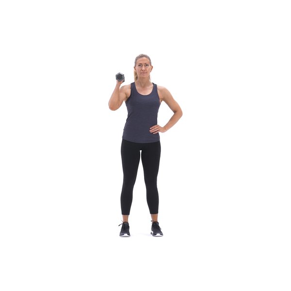 Single-arm palm-in dumbbell shoulder press thumbnail image