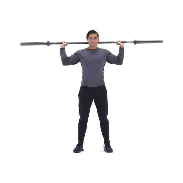 Standing Barbell Press Behind Neck thumbnail image