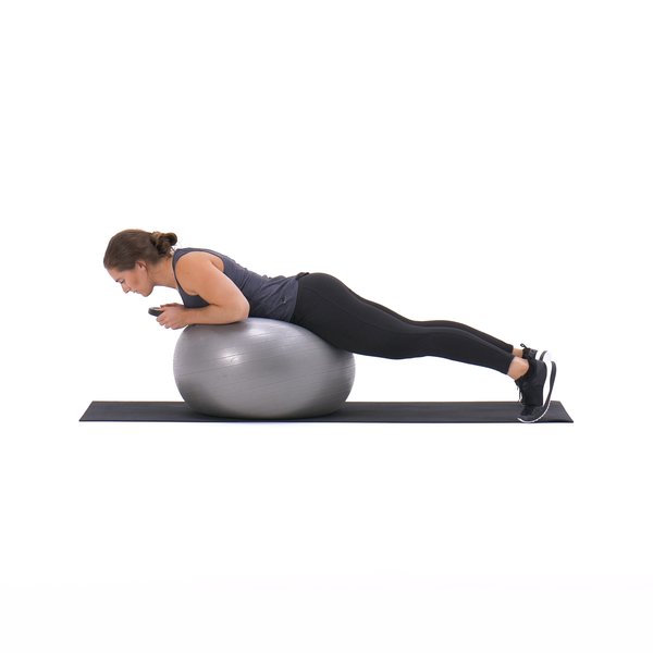 Exercise ball weighted hyperextension thumbnail image