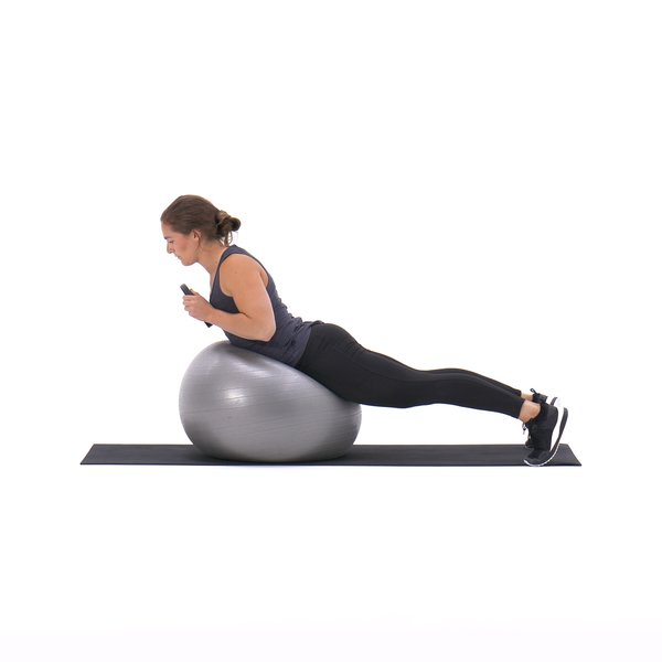 Exercise ball weighted hyperextension thumbnail image