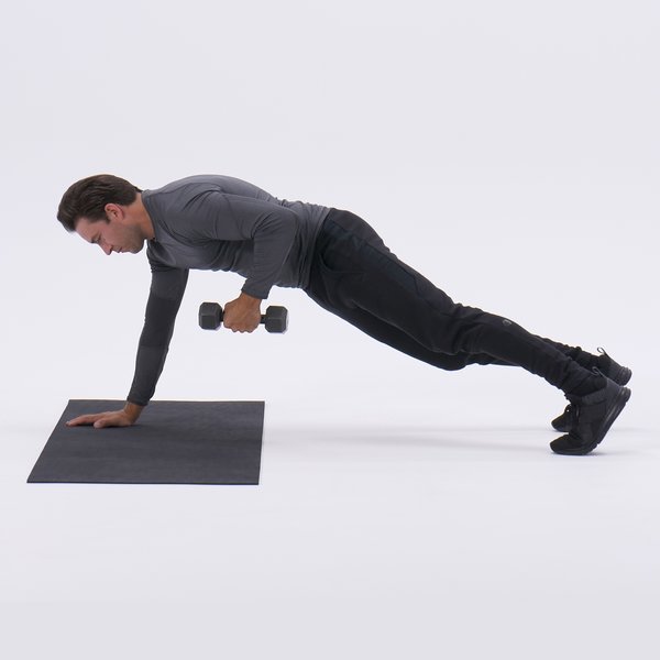 Straight-arm plank with kick-back thumbnail image