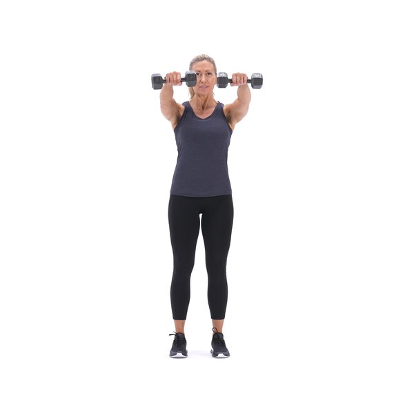 Dumbbell front raise to lateral raise thumbnail image