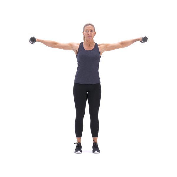 Dumbbell front raise to lateral raise thumbnail image