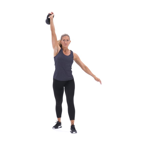 Single-arm kettlebell clean and jerk thumbnail image