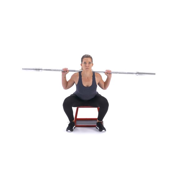 Barbell back squat to box thumbnail image