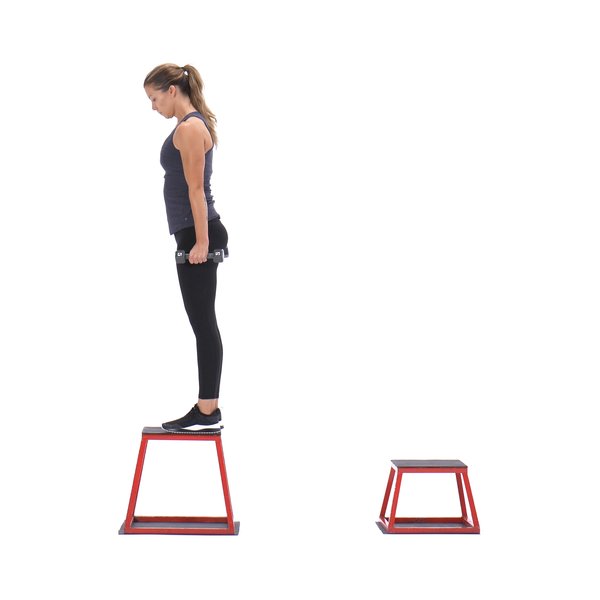 Dumbbell seated box jump thumbnail image