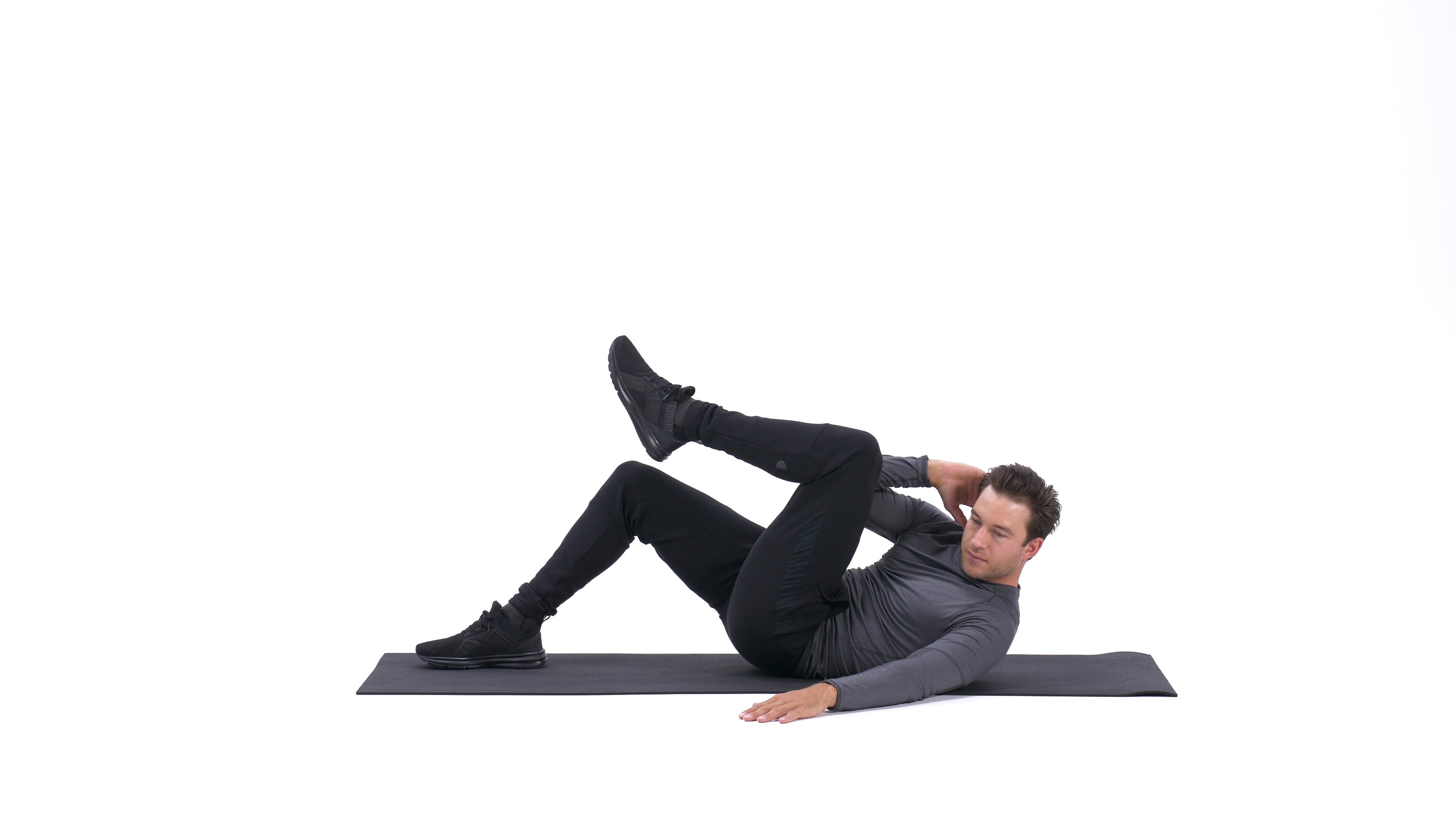 crossover crunches