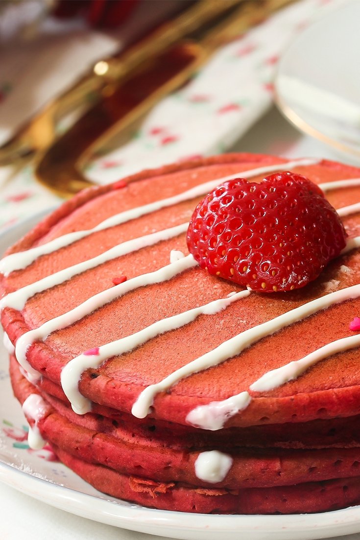 Valentine's Day Red Velvet Pancakes | Bodybuilding.com